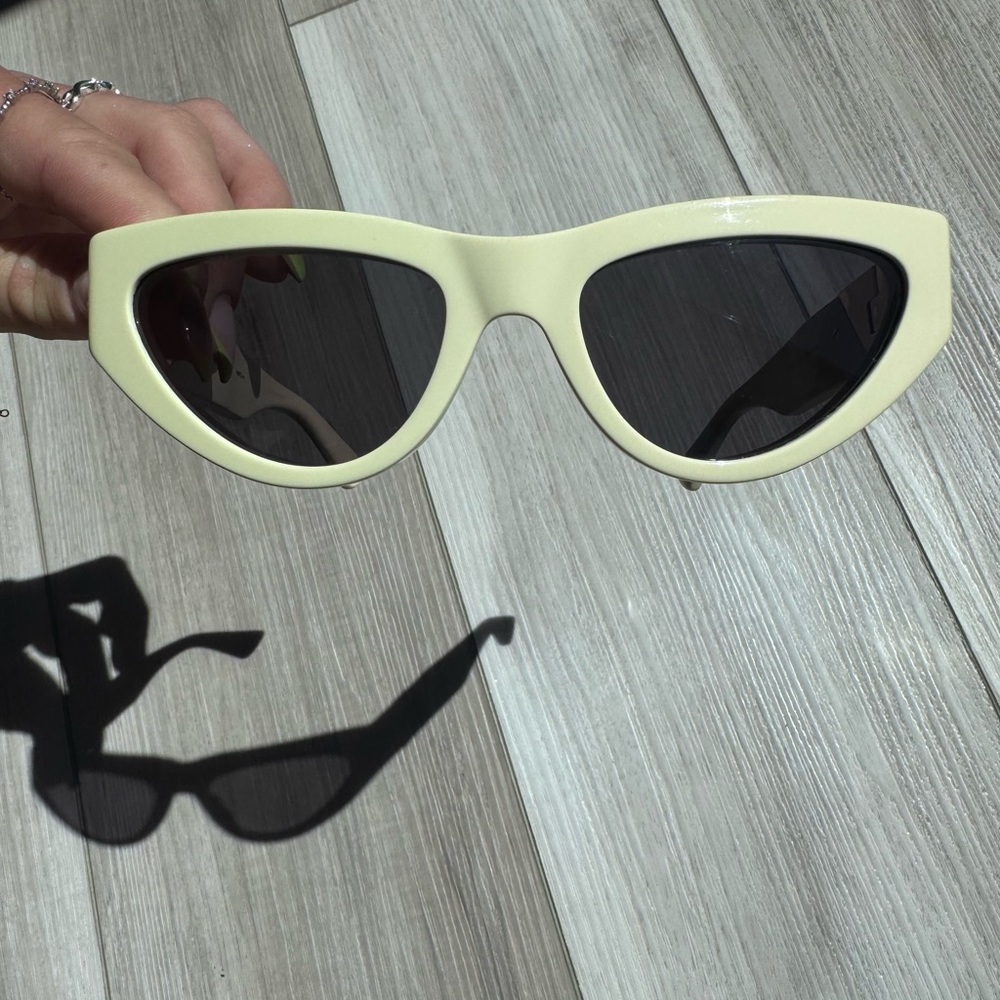 Bottega Veneta cat eye cream sunglasses